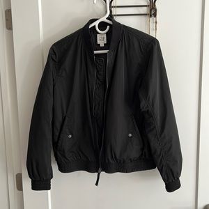 Lightly worn black bomber jacket